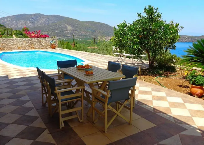 Luxury With Pool Overlooking A Majestic View Epidaurus