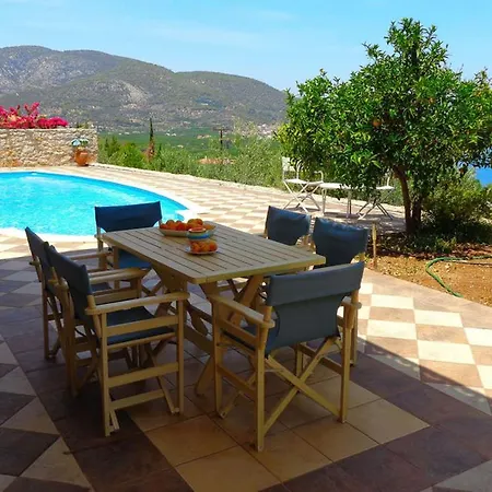 Luxury With Pool Overlooking A Majestic View Epidaurus